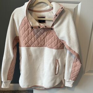 Abercrombie & Fitch Cream and Pink Label Pullover